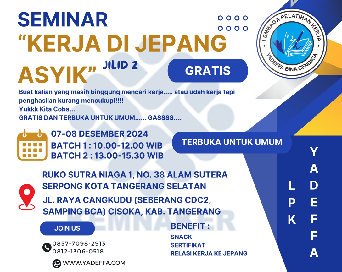 SEMINAR KERJA KE JEPANG JILID 2